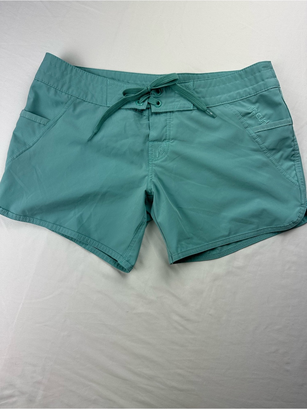Rip Curl Surf 5” Boardshorts Teal Aqua Swim Beach Shorts Vacation Coastal Sz 5